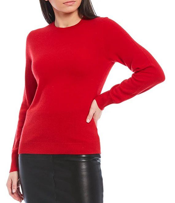 Luxury Collection Cameron Cashmere Crew Neck Long Sleeve Sweater | Dillards