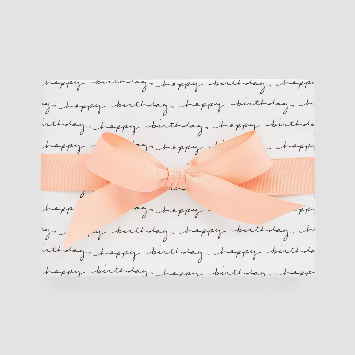 118"x30" 'Happy Birthday' Script Wrapping Paper White/Black - Sugar Paper™ + Target | Target