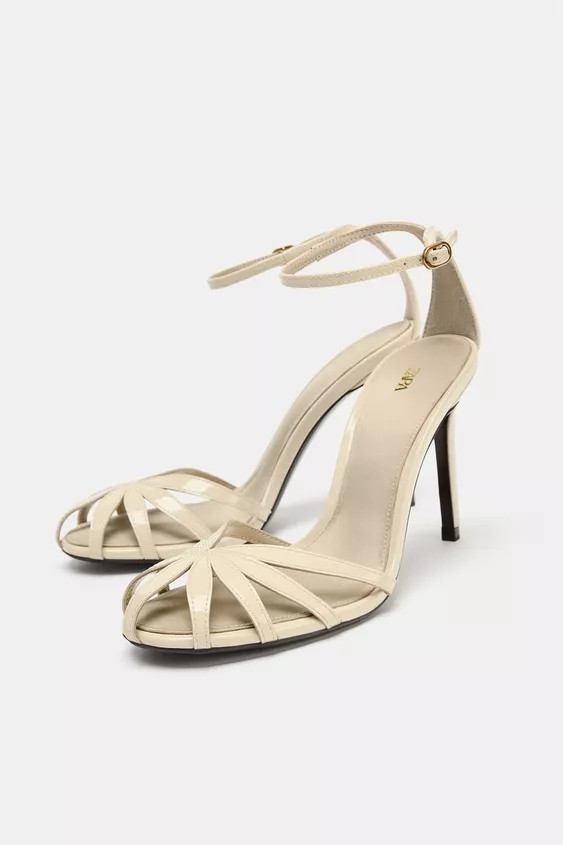 CAGE-STYLE HEELED SANDALS | Zara UK