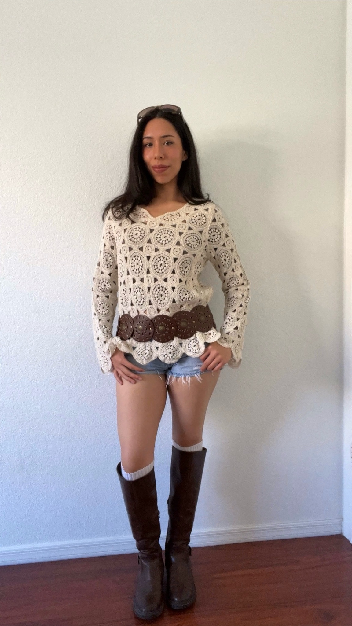 recent outfits: top is thrifted brand is “Charlie B"