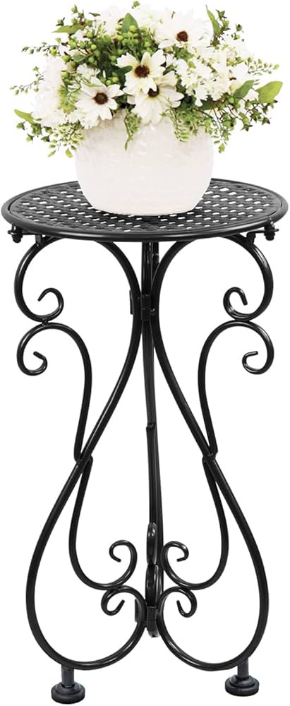 Metal Plant Stand, 17" Tall Heavy Duty Flower Pot Stand, Single Planter Holder for Indoor, Outdoo... | Amazon (US)