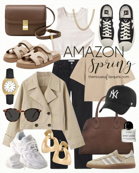 Shop these Amazon spring outfit finds! Cropped trench, The Row Margaux bag and Celine box bag looks for less, ribbed tank, Veja Wata II sneakers, New Balance 9060 chunky white sneakers, Steve Madden Mayven raffia sandals, Adidas Spezial sneakers and more! 

Follow my shop @thehouseofsequins on the @shop.LTK app to shop this post and get my exclusive app-only content!

#liketkit 
@shop.ltk
https://liketk.it/4zqO3

#LTKitbag #LTKshoecrush #LTKstyletip