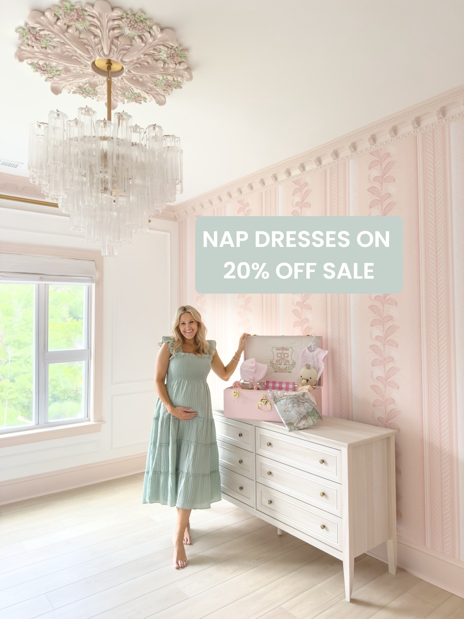 20% off this dress and several other styles! Runnn! I bought 2 more
WEARING MEDIUM

Hill house nap dress
Girl nursery
Hydrangea drape wallpaper
Petite keep trunk
Grandmillenial
Nursery dresser
Addis chandelier
Etsy
Small business
Pink and green nursery
Bump friendly dress
Summer dress
Summer outfit
Green sundress
Postpartum outfitt

#LTKFindsUnder50 #LTKFindsUnder100 #LTKBaby