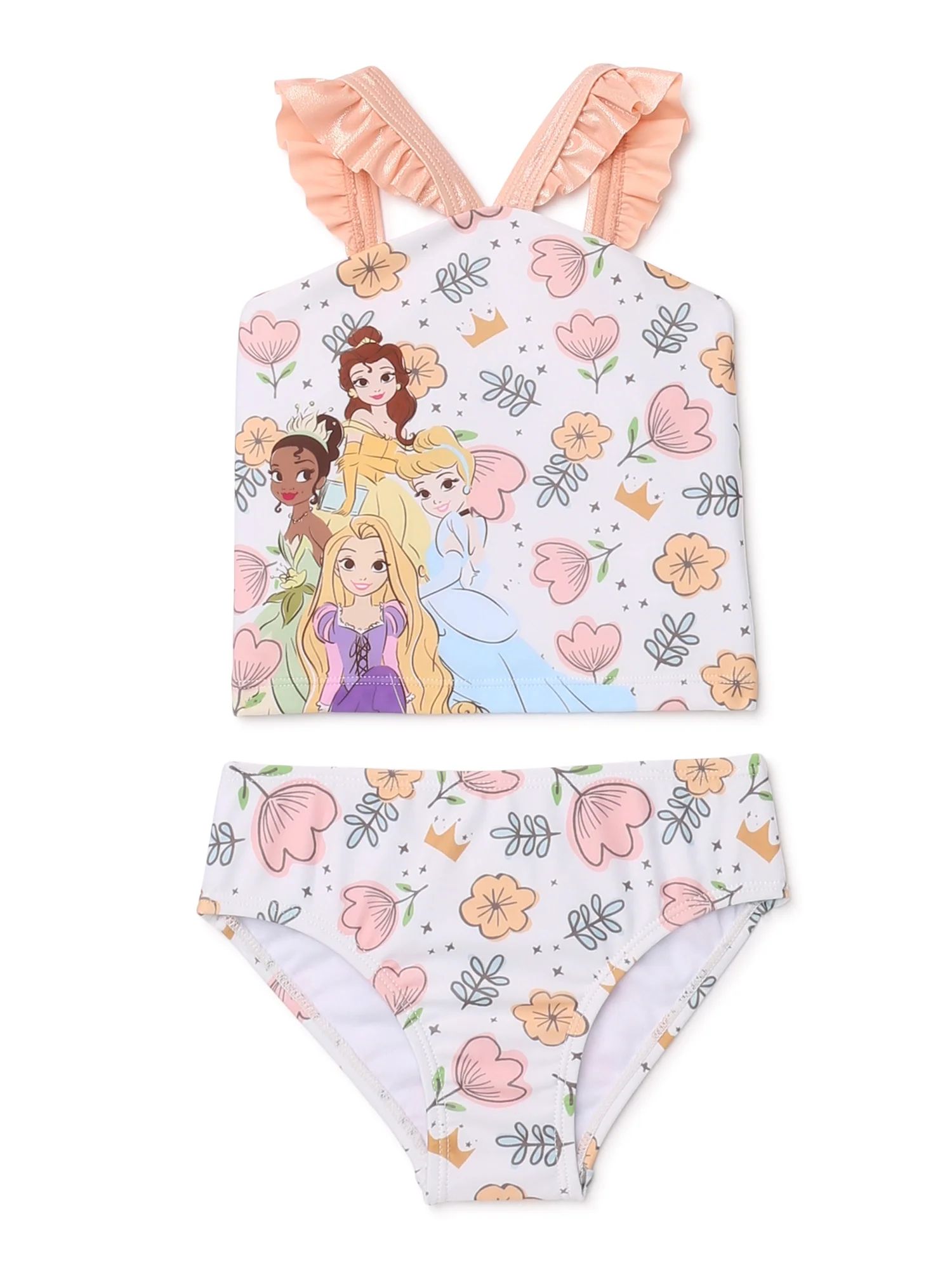Character Toddler Girl Ruffle-Strap Tankini Swim Set, Sizes 12M-5T - Walmart.com | Walmart (US)