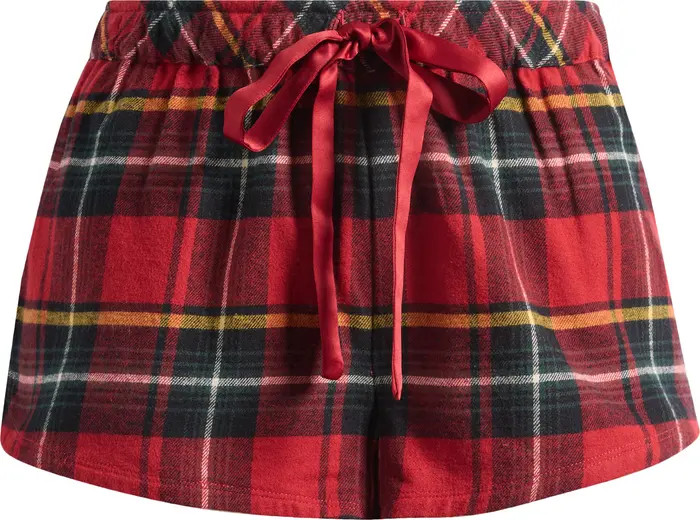 SKIMS Cotton Flannel Pajama Shorts | Nordstrom | Nordstrom