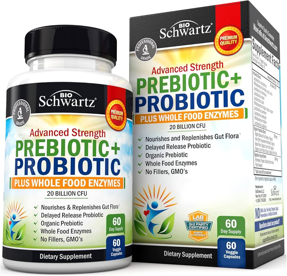 Prebiotics and Probiotic with Whole Food Enzymes for Adults Women & Men - Probiotics Lactobacillu... | Amazon (US)