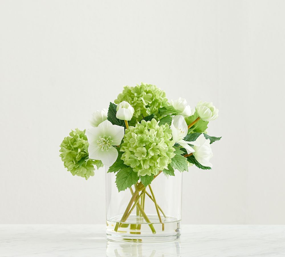 Faux Snowball Floral Arrangement | Pottery Barn (US)