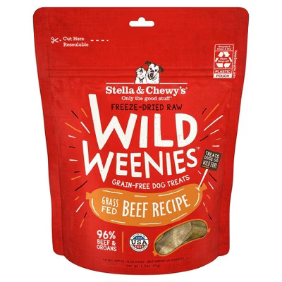 Stella & Chewy's Wild Weenies Beef Flavor Chewy Dog Treats - 3.25oz | Target