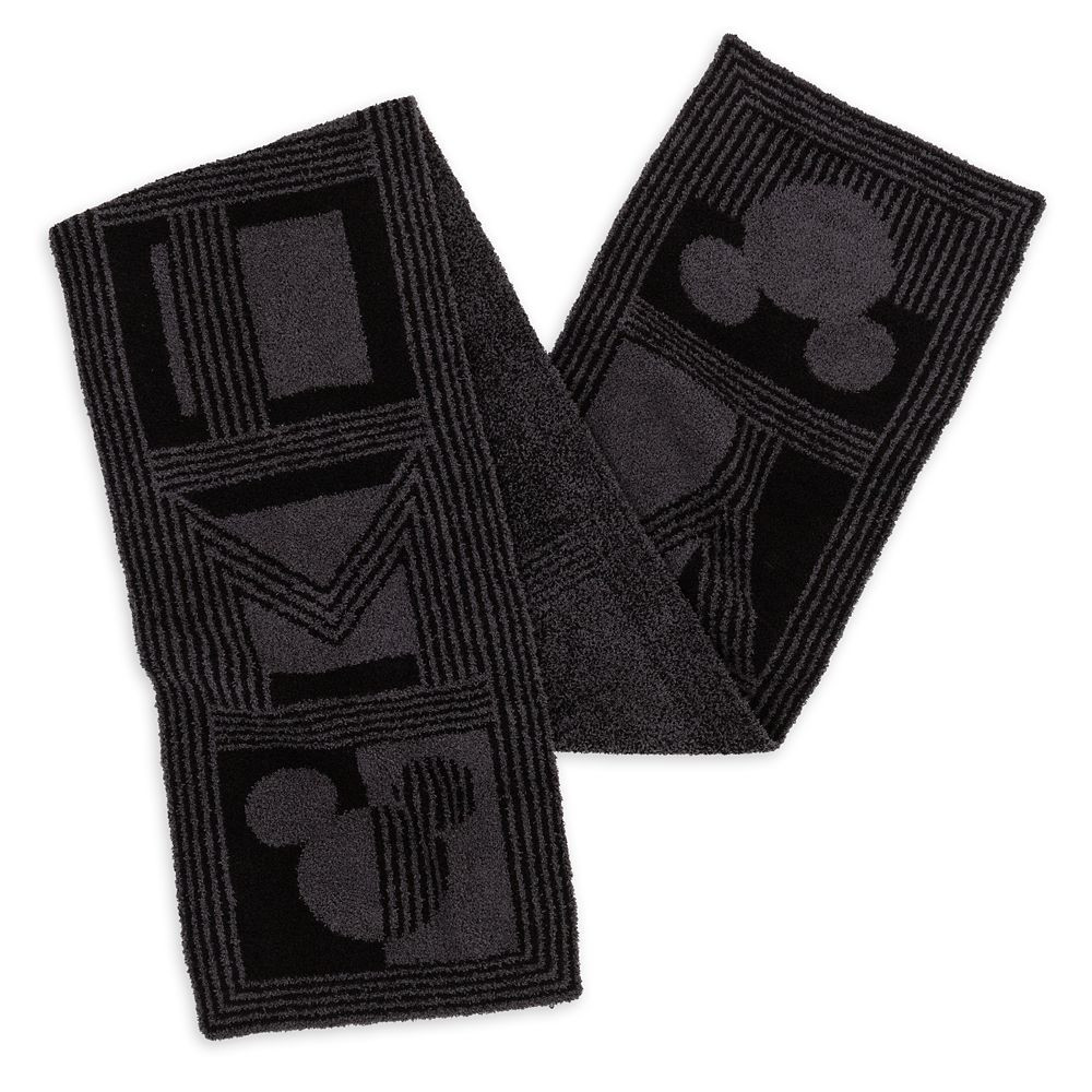 Mickey Mouse CozyChic® Scarf by Barefoot Dreams – Black | Disney Store