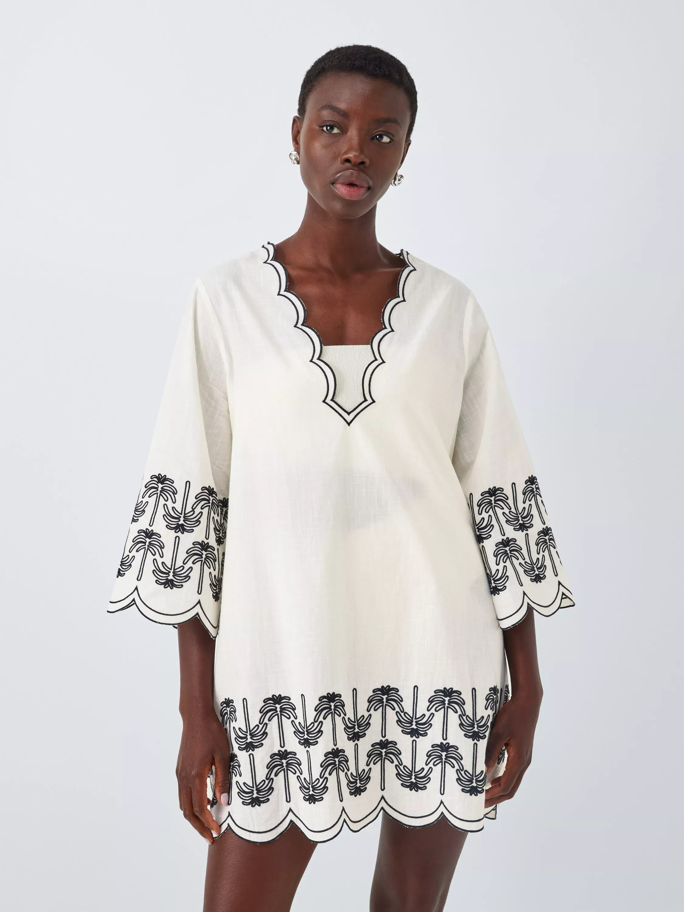 John LewisPalm Tree Kaftan, Cream | John Lewis (UK)