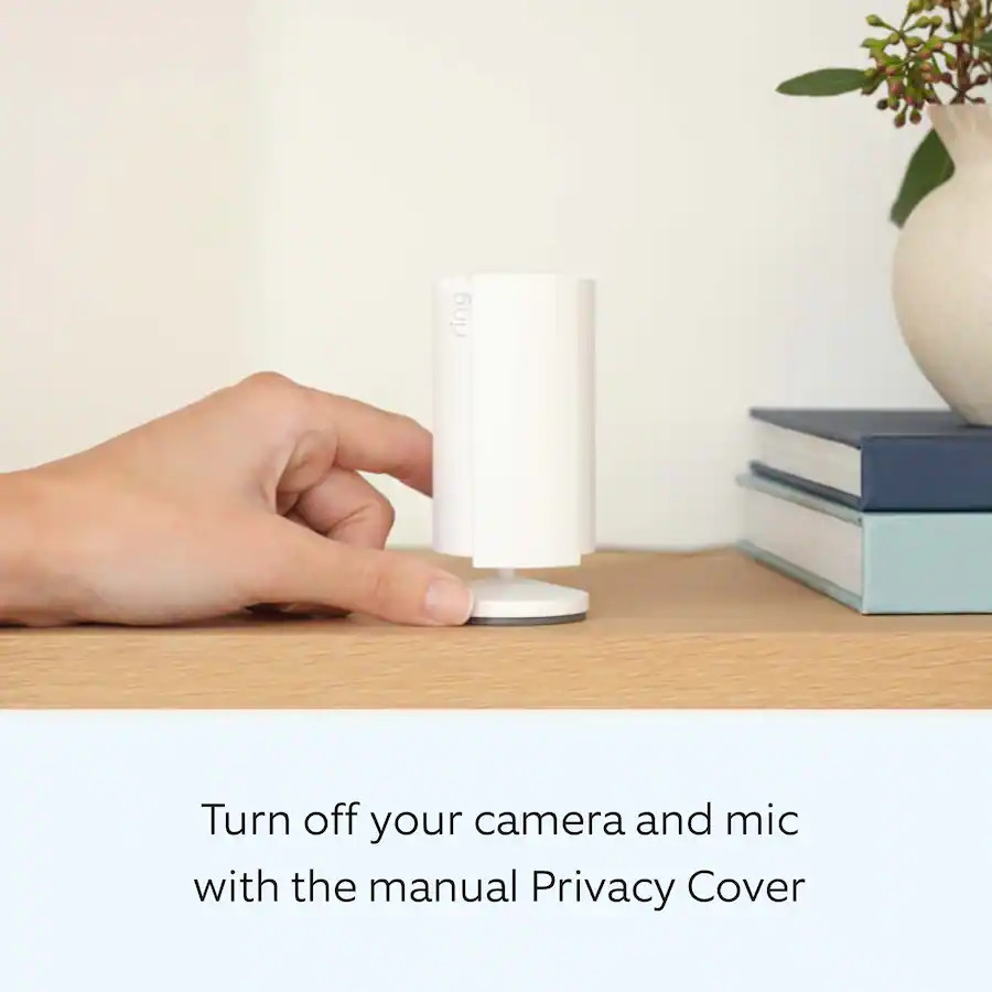 Ring - Indoor Plug-In 1080p Security Camera (2nd - Generation) with Privacy cover - White | Best Buy U.S.