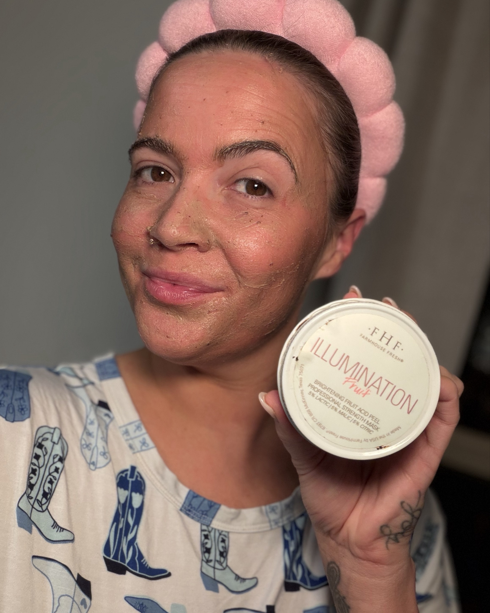 The most yummy Fruit acid peel mask. Makes my skin so soft and glowy. I follow it up with the serum and moisturizer linked below. First my skin is a little red and then it’s yummy. Farmhouse fresh is one of my favorite brands- their products are pretty clean, proceeds go to saving animals, and they’re out of McKinney, TX. 

#LTKselfcare #LTKmorningroutine #LTKmomlife