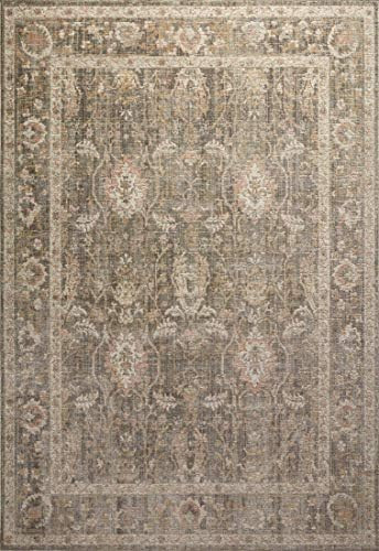 Chris Loves Julia x Loloi Rosemarie ROE-01 Sage / Blush Oriental Area Rug 7'-10" x 10' | Amazon (US)
