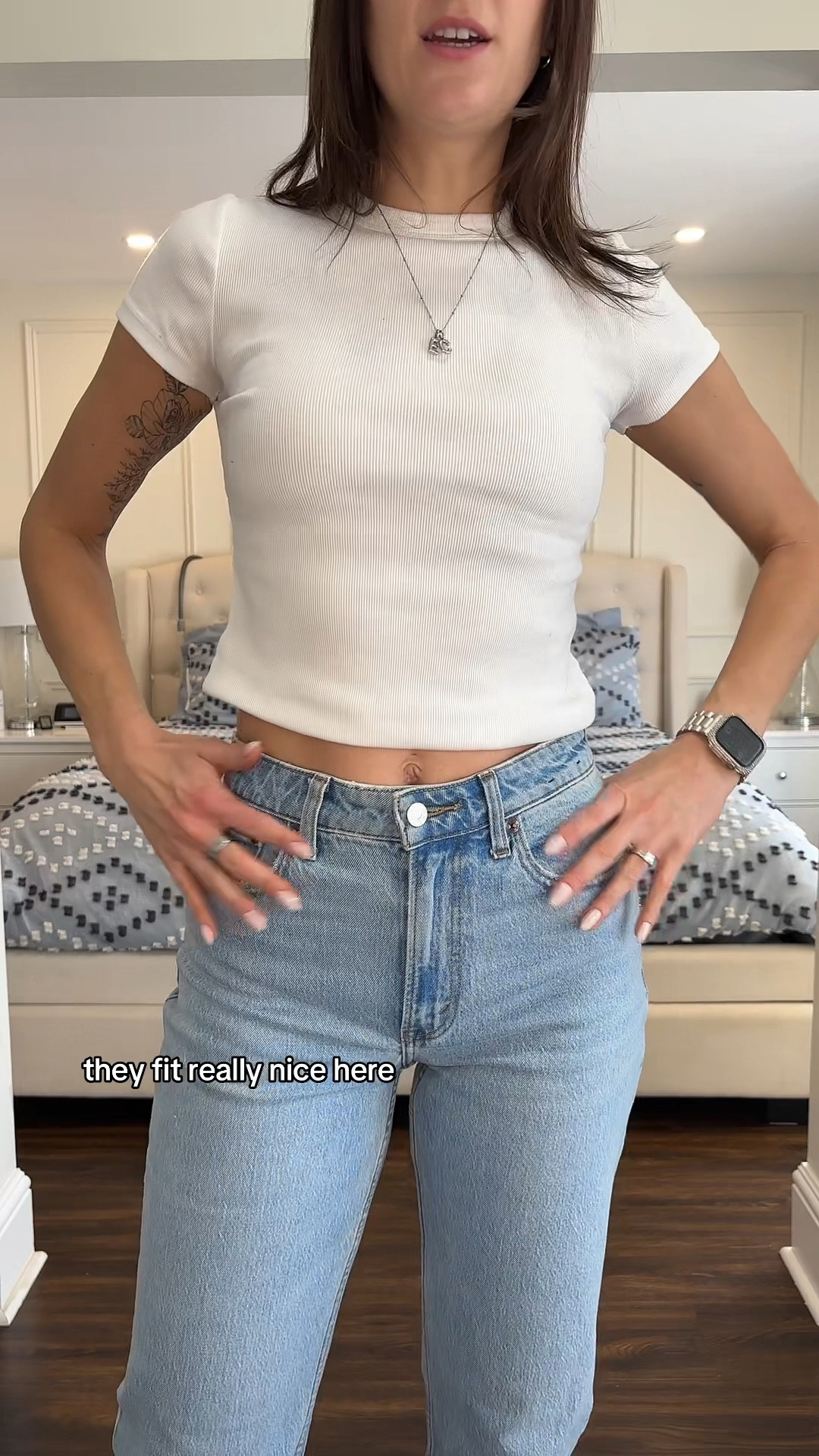 My favourite jeans! Wearing a size 26L and a small in the shirt. 