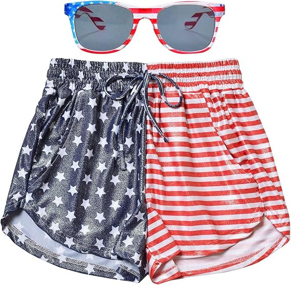 Perfashion Women's Metallic Shorts Summer Sparkly Hot Outfit Shiny Short Pants | Amazon (US)