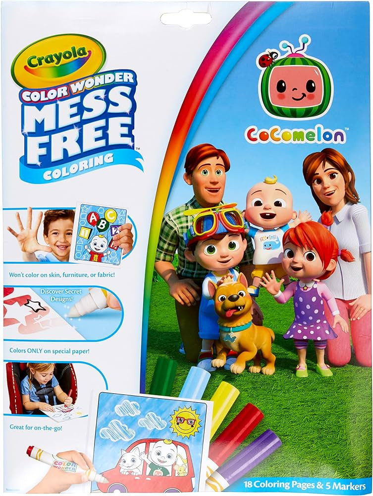 Crayola Color Wonder Cocomelon Coloring Pages & Markers, Mess Free Coloring, Gift for Kids, Age 3... | Amazon (US)