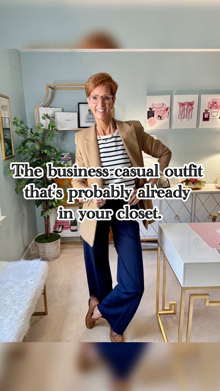 Some outfits require a lot of thought.
This isn’t one of them.

Want the links sent to you? Comment SHOP and I’ll DM them!

A striped top, a structured blazer, wide-leg trousers, and classic loafers is one of those combinations that works almost every time.

It’s polished without feeling overdressed. Comfortable without feeling casual. And it’s built from pieces many of us already have in our closets.

When I’m stuck on what to wear and need to feel put together quickly, this is the type of outfit I reach for again and again.

If you’re building a timeless wardrobe, save this outfit formula for later.

And if you wear wide-leg pants regularly, tell me:
What shoes are you reaching for most?

#TallWomenStyle #BusinessCasualOutfit #ClassicStyle #WomenOver40Style #TimelessWardrobe

#LTKootd #LTKOver40 #LTKTall