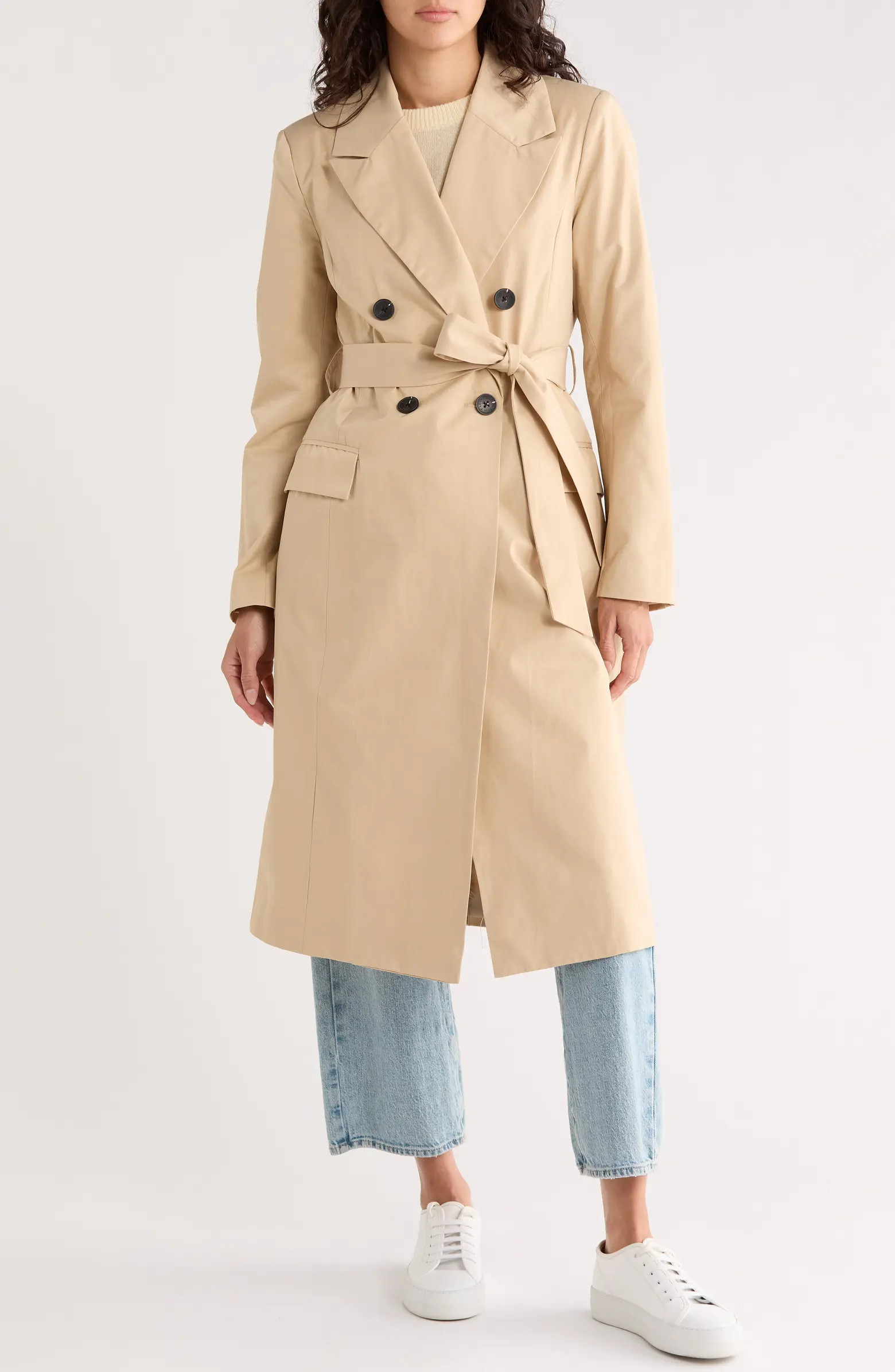 Water Resistant Double Breasted Trench Coat | Nordstrom Rack