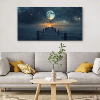 Canvas Wall Art Decor Modern Wall Art Pictures For Living Room Landscape Coastal Wall Art Artwork For Walls Natural Blue Wall Decor Art Prints Star Mo | Wayfair North America
