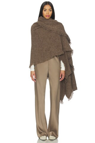 Janessa Leone Blanket Scarf in Dark Brown from Revolve.com | Revolve Clothing (Global)