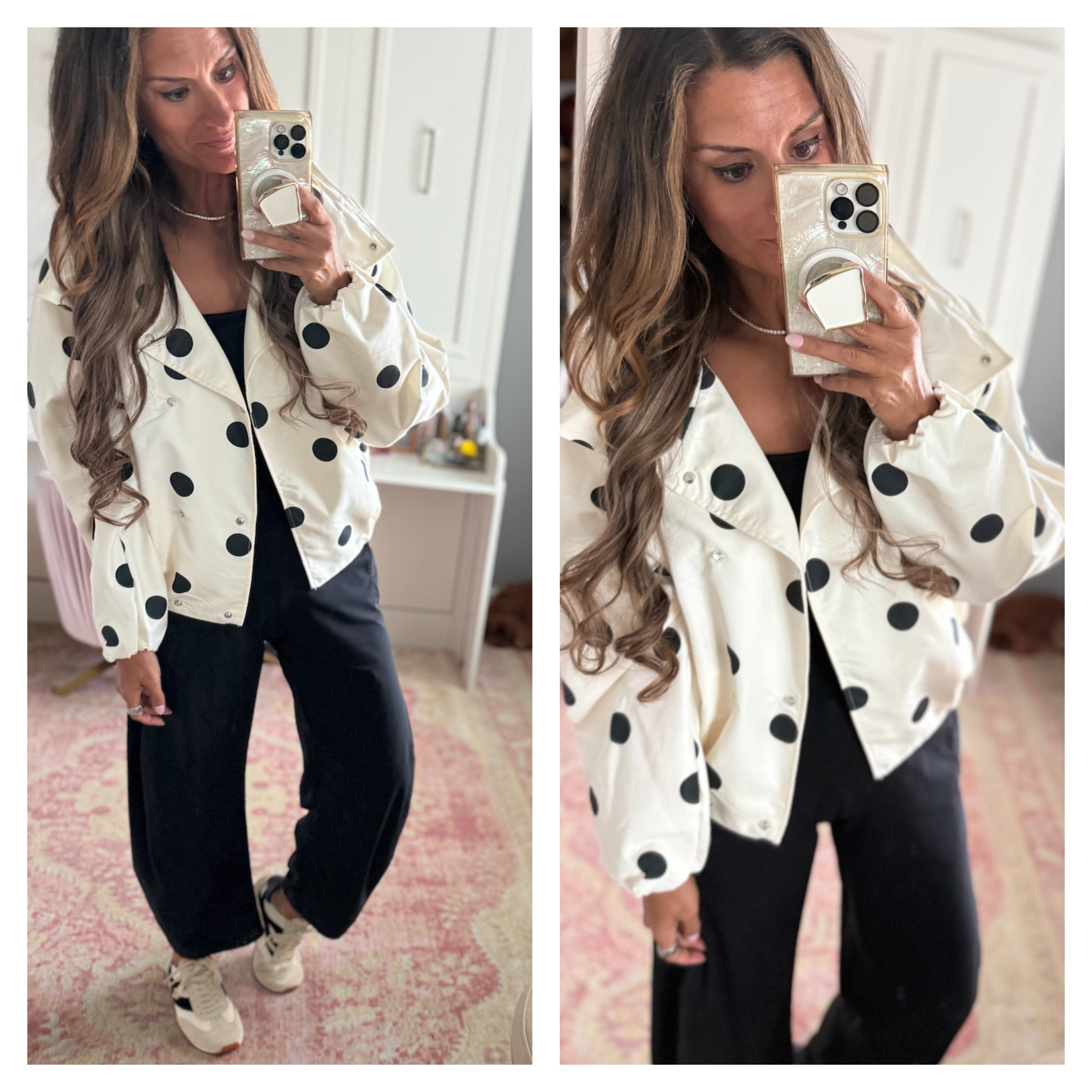 Polka dot jacket for fall 

 