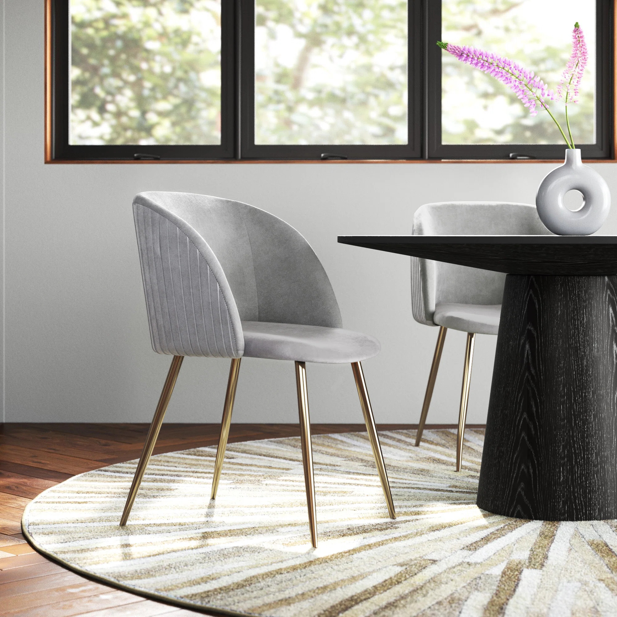 Whitaker 18.5'' H Velvet Upholstered Parsons Chair (Set of 2) | Wayfair North America