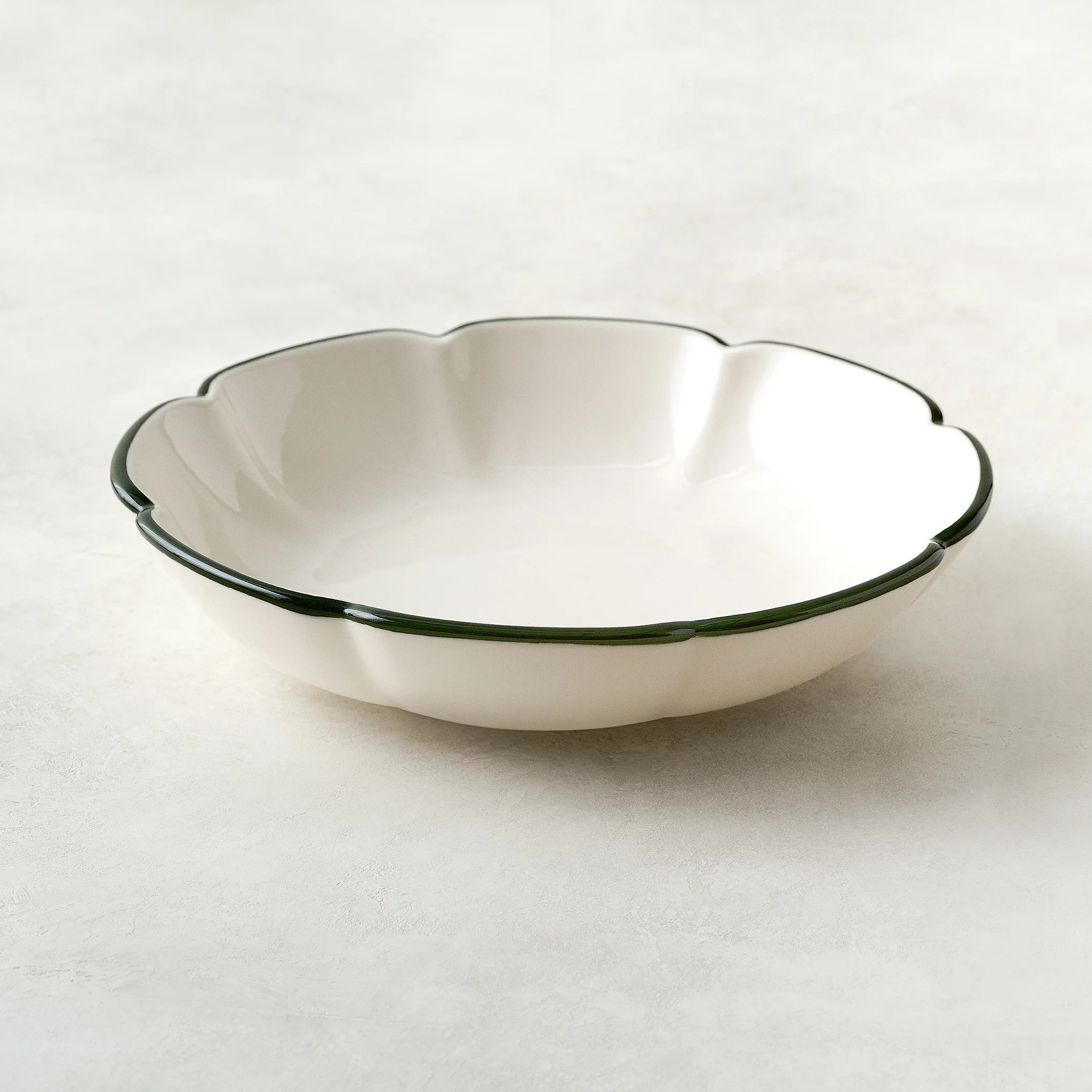 Green Luna Scalloped Pasta Bowl | Magnolia