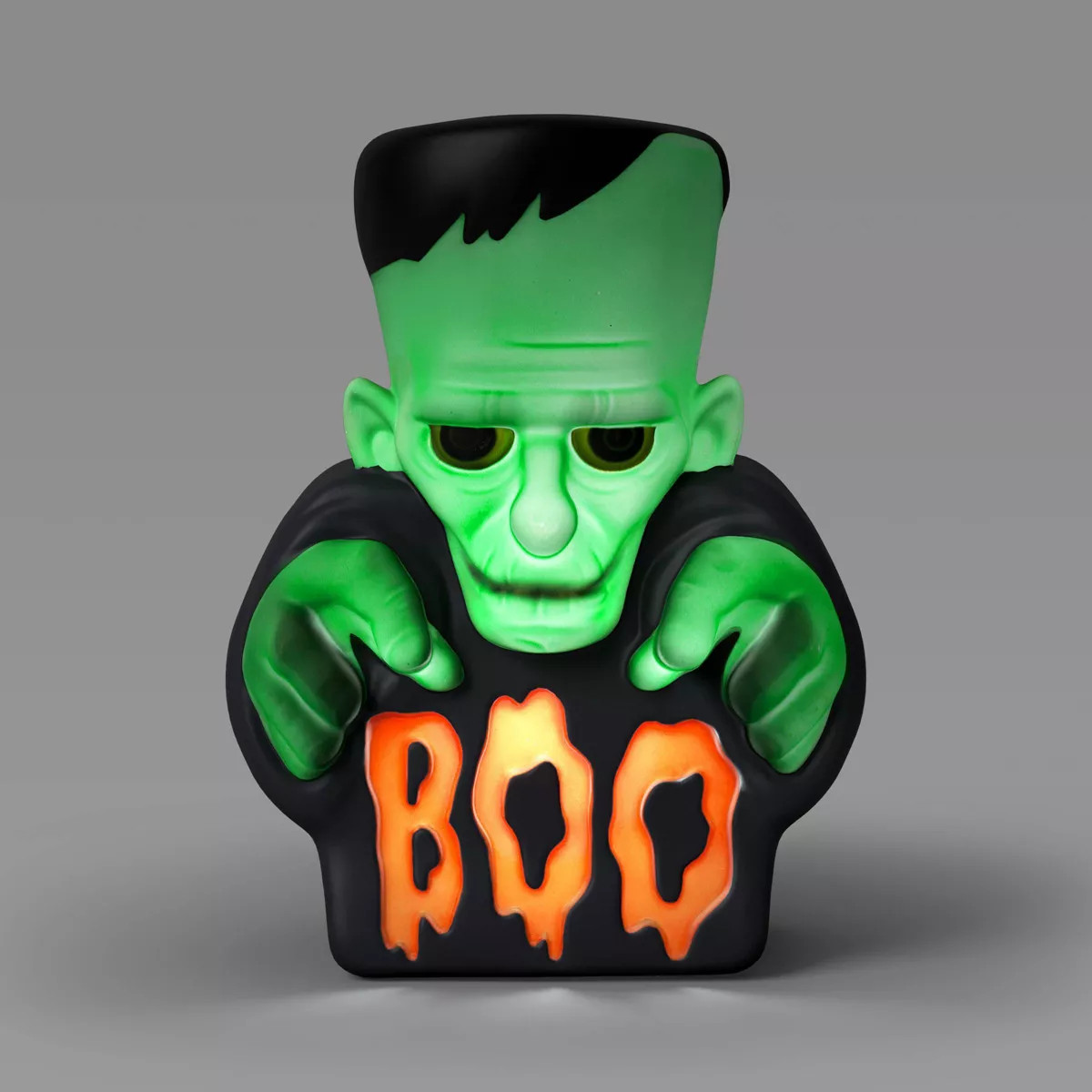 12" Lit Monster Boo Blow Mold Halloween Decorative Prop Green - Hyde and EEK! Boutique™ | Target