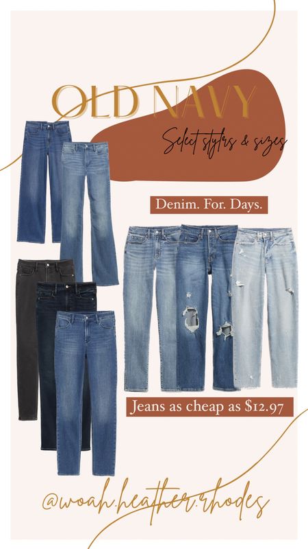 All the denim & 24% off at checkout?  Yes, please! 🏃🏻‍♀️ #jeans #denim #oldnavy #oldnavyfashion #hotdeal 

#LTKsalealert #LTKGiftGuide #LTKfindsunder50