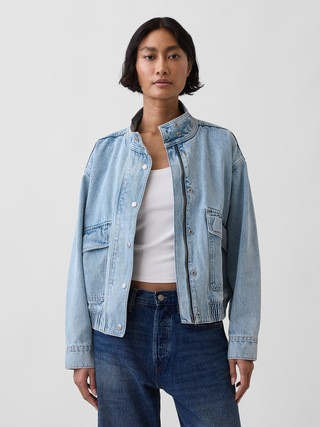 Oversized Denim Bomber Jacket | Gap (CA)