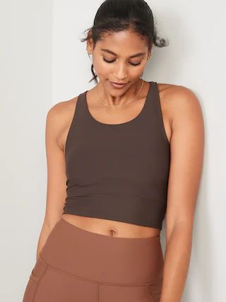 Light Support PowerSoft Adjustable Longline Sports Bra for Women | Old Navy (US)