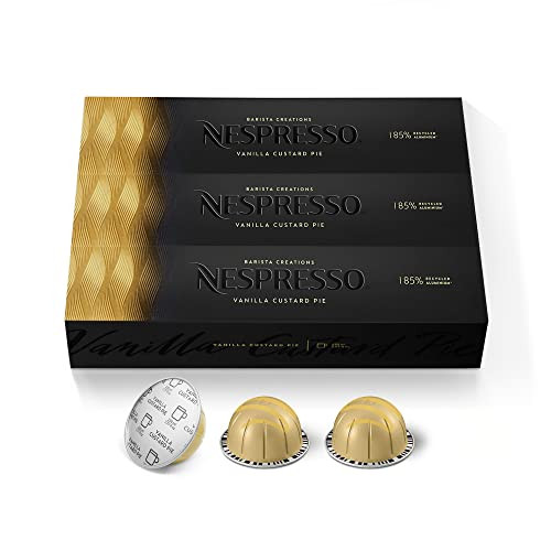 Nespresso Capsules VertuoLine, Vanilla Custard Pie, Mild Roast Coffee, 10 Count (Pack of 3), Brew... | Amazon (US)