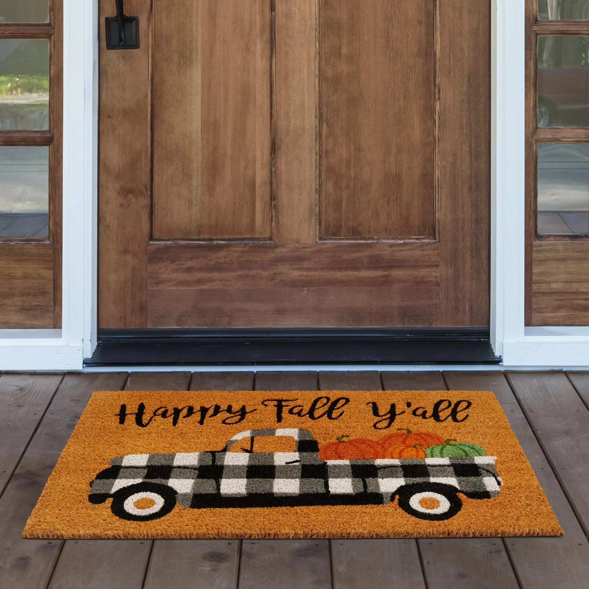 Happy Fall Y'all Farm Truck Fall Doormat - Walmart.com | Walmart (US)
