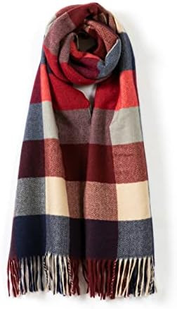 Villand Women's Wool Scarf - Cashmere Feel Winter Checked Scarves for Women, Large Soft Thick Sha... | Amazon (US)
