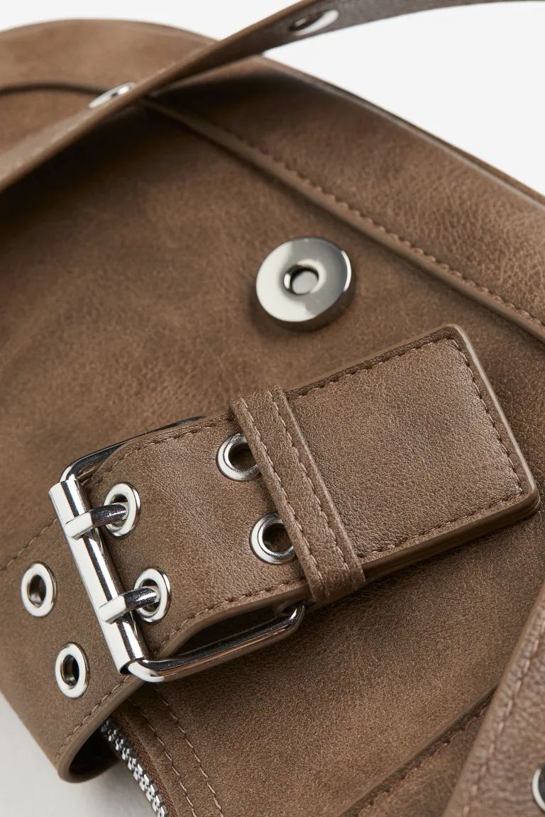 Coated Shoulder Bag - Brown - Ladies | H&M US | H&M (US + CA)