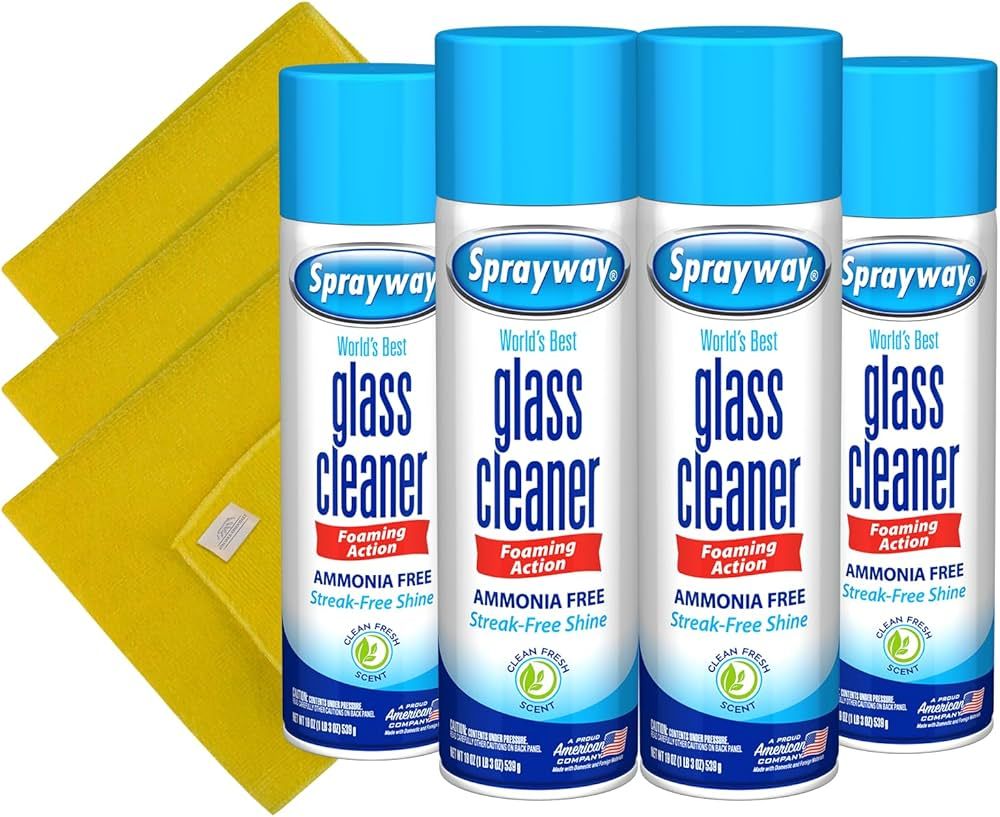 Sprayway Glass Cleaner Spray Foam | Versatile For Car Window Cleaner Mirrors And More | Ammonia-F... | Amazon (US)
