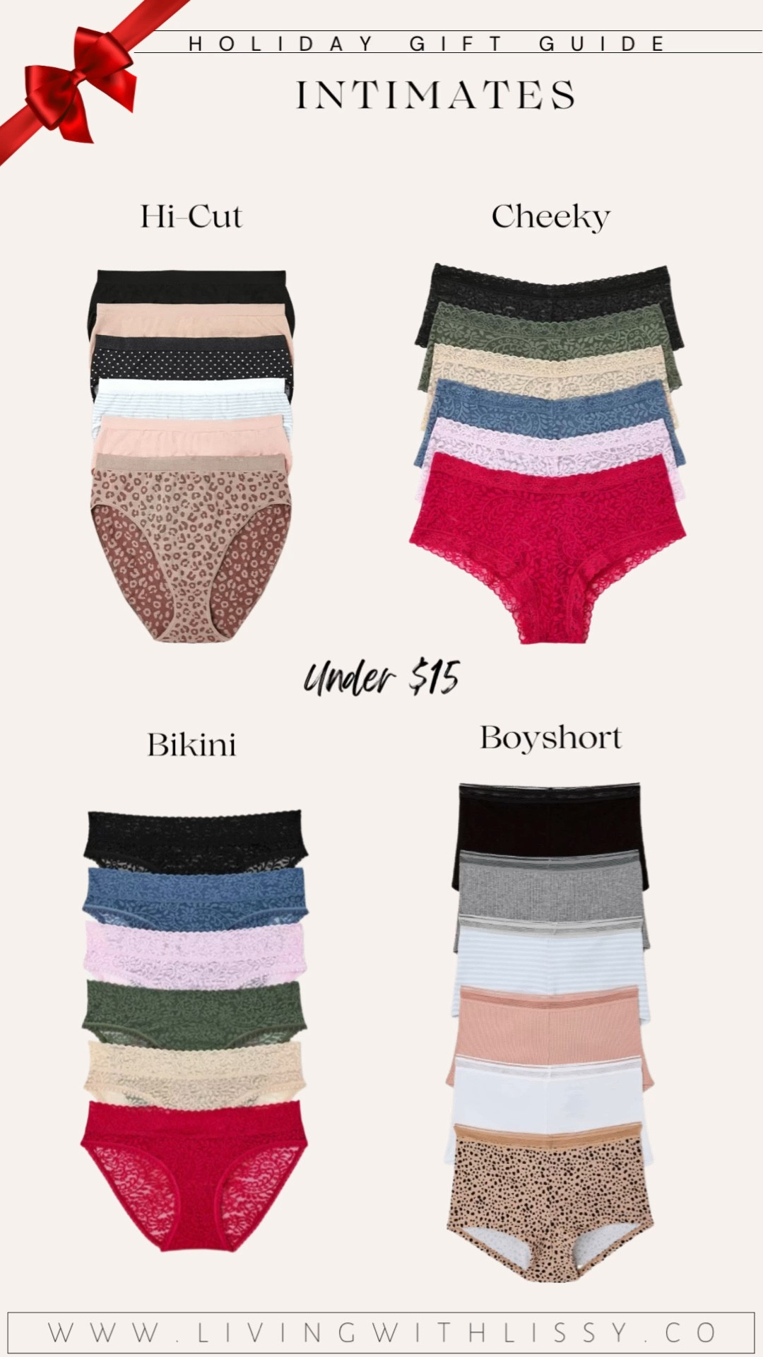 Intimates, underwear, lace underwear, cotton panties, cheeky panties, seamless panties
#walmartpartner #walmartfashion @walmartfashion

#LTKHoliday #LTKGiftGuide #LTKunder50