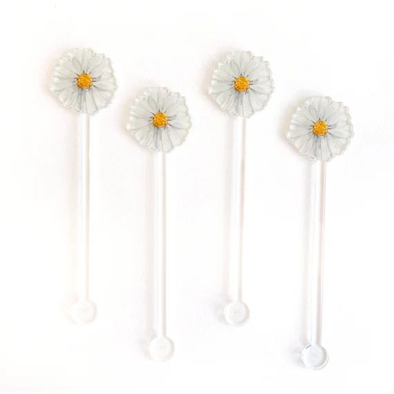 Daisy Stir Sticks  Daisy Floral Drink Stirrers  Daisy Party | Etsy | Etsy (US)