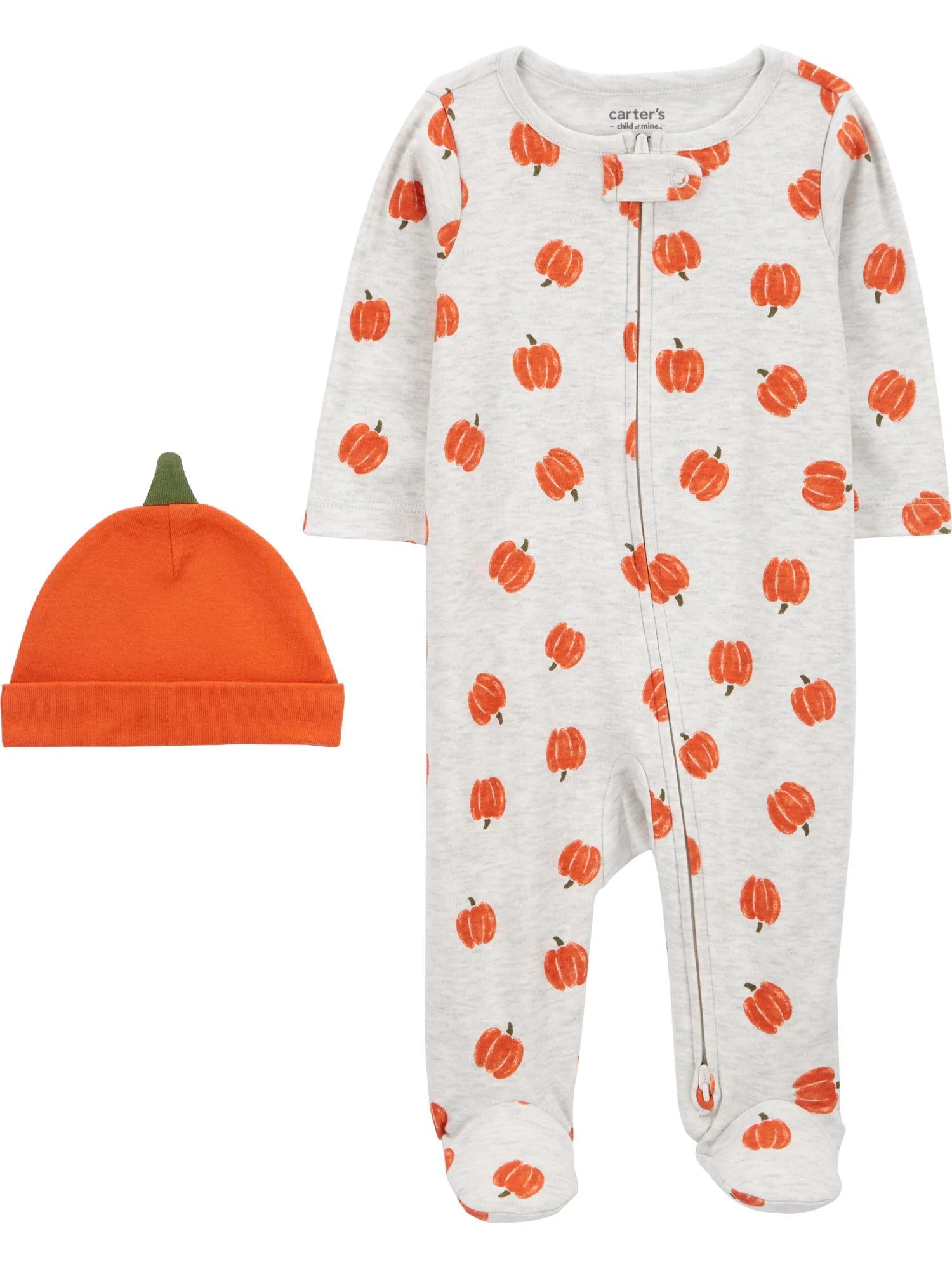 Carter's Child of Mine Baby Unisex Halloween Sleep N Play and Hat, 2-Piece, Sizes Preemie-6/9 Mon... | Walmart (US)