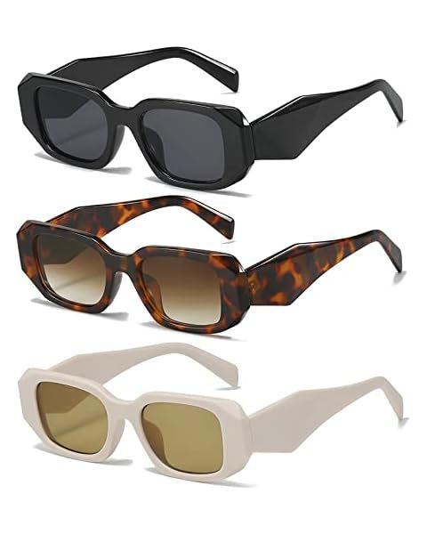 Mosanana Trendy Rectangle Sunglasses for Women Men-Goulding | Amazon (US)