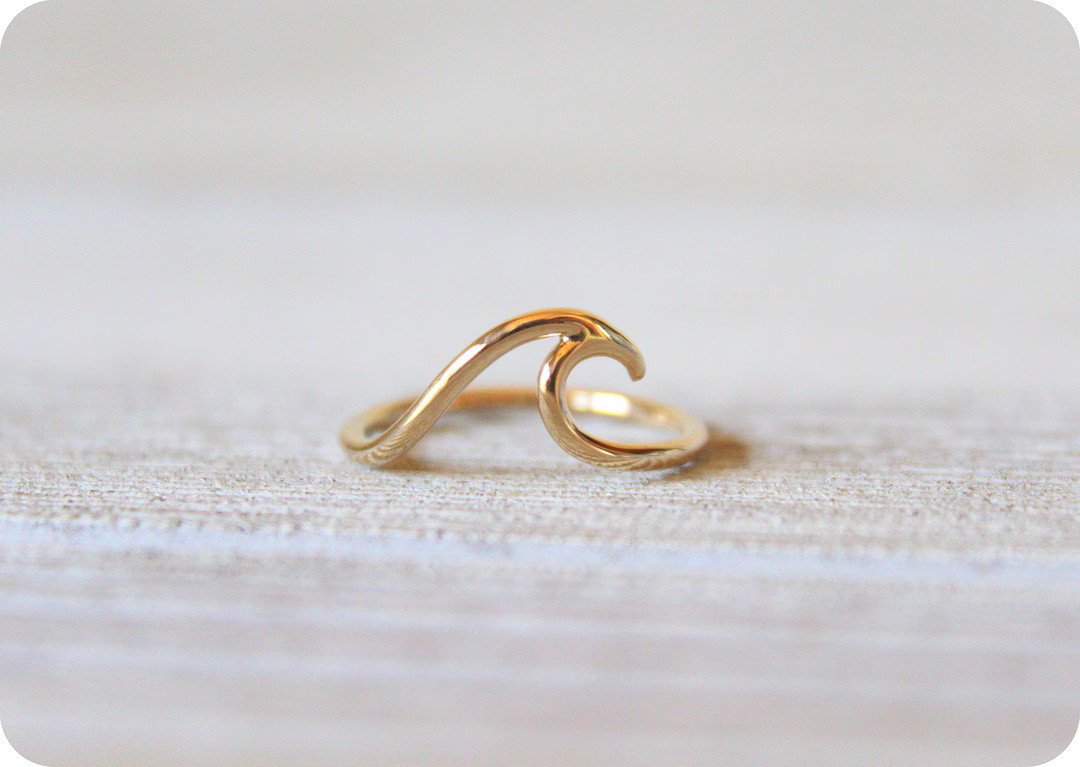 Solid 14kt Gold Wave Ring//handcrafted//made to - Etsy | Etsy (US)