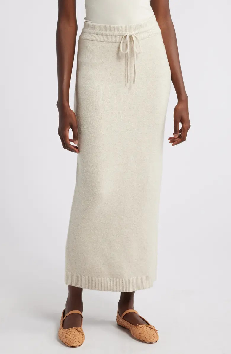 Drawstring Cotton Blend Sweater Skirt | Nordstrom