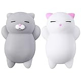 Nutty Toys Squishy Cat Set - 2 Soft Silicone Kawaii Kitties Top Stress Relief Toy 2022 Unique Gif... | Amazon (US)
