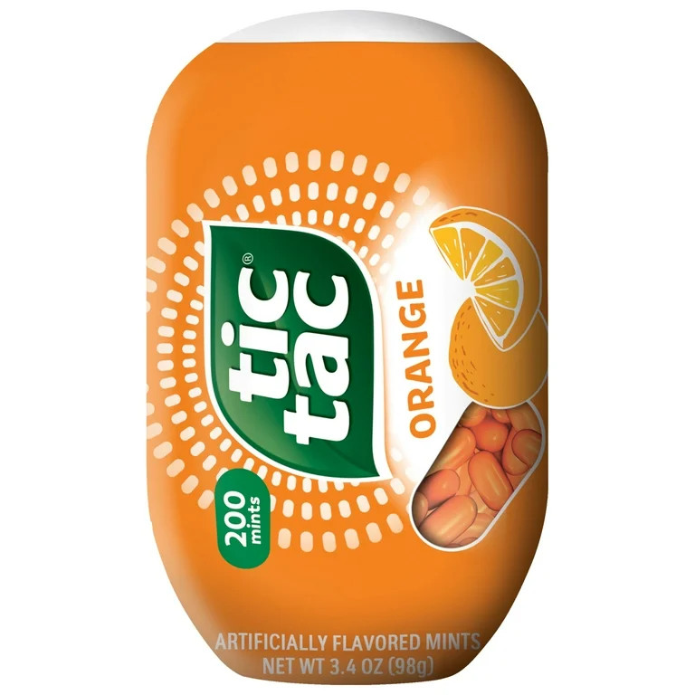Tic Tac Orange Flavored Mints, On-The-Go Refreshment, 3.4 oz Bottle Pack | Walmart (US)