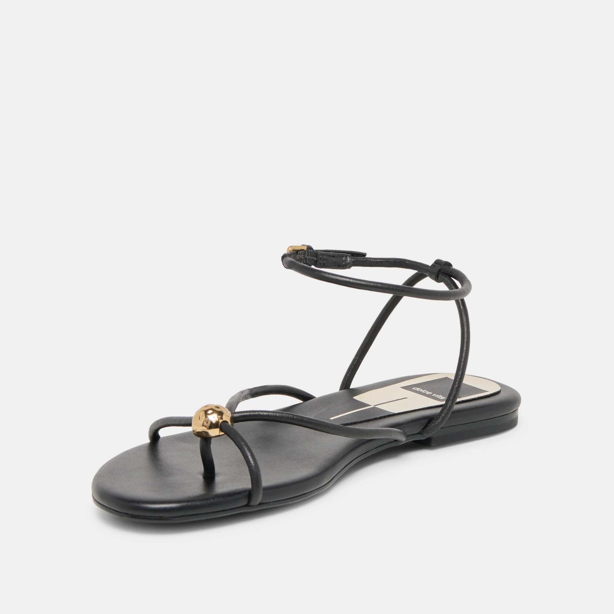 Kenley Sandals Black Leather | DolceVita.com