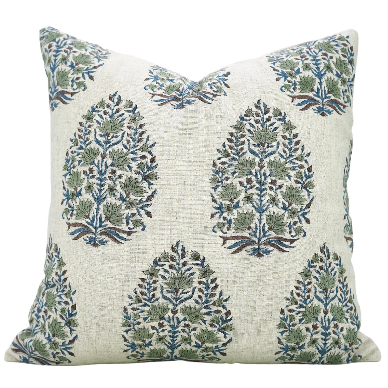 Fabdivine Block Print throw viscous linen Pillow Cover, Spring Summer, (Kumud) | Wayfair | Wayfair North America