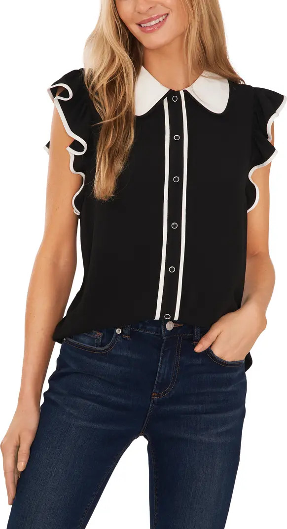 CeCe Flutter Sleeve Blouse | Nordstrom | Nordstrom