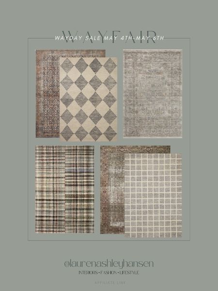 Wayfair area rugs! All of these Loloi rugs are personally favorites and have been styled in my home at some point—many of them are currently in our home! So many great savings on rugs right now for Wayday (May 4th-May 6th)!! 

#LTKsalealert #LTKhome #LTKstyletip