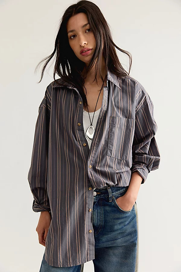 Freddie Striped Shirt | Free People (Global - UK&FR Excluded)