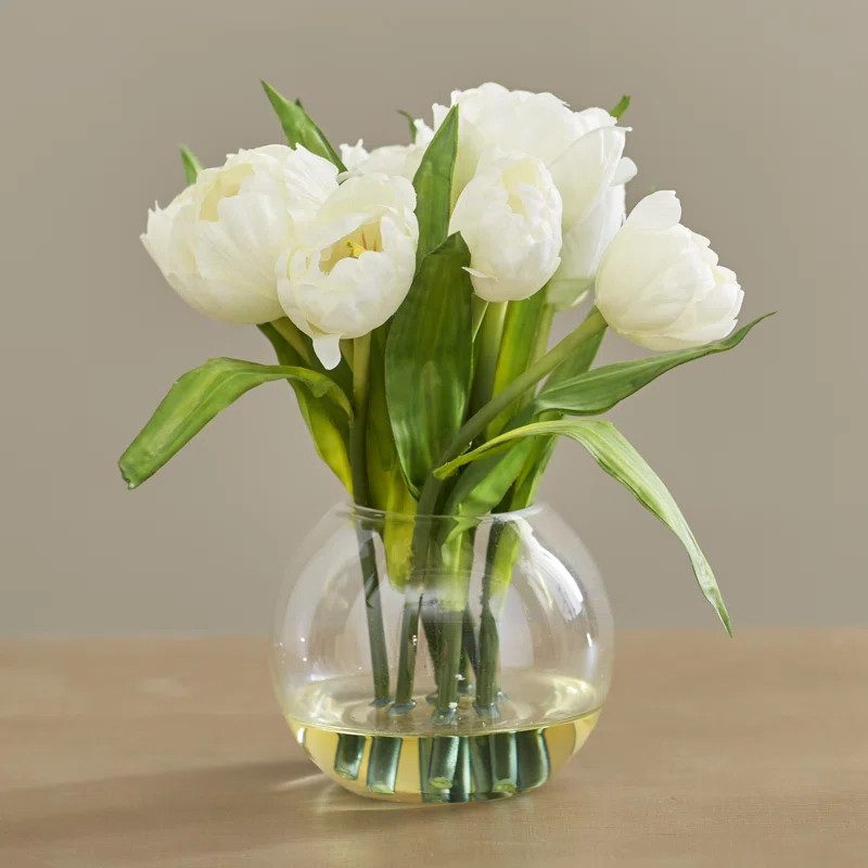 Tulips Arrangement with Vase | Wayfair North America